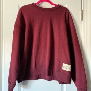 WeWoreWhat Deep Red Crew Neck Sweater